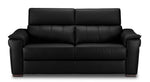 Orlando-Ray Leather Sofa - Black