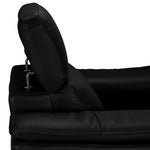 Orlando-Ray Leather Sofa and Chair Set - Black
