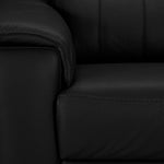 Orlando-Ray Leather Sofa - Black