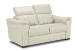 Orlando-Ray Leather Sofa, Loveseat and Chair Set - White