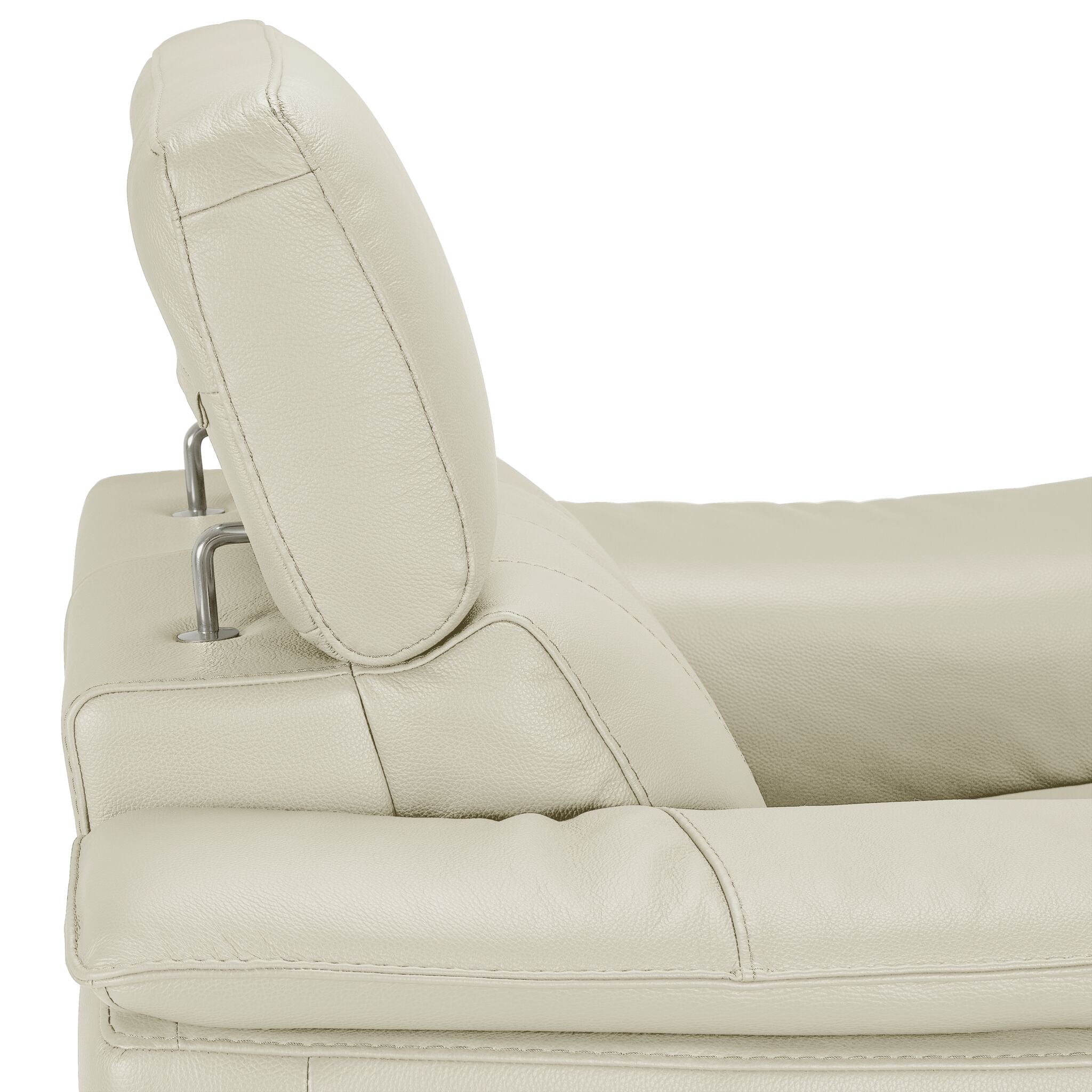 Orlando-Ray Leather Sofa, Loveseat and Chair Set - White