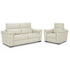 Orlando-Ray Ens. Sofa et fauteuil en cuir – blanc