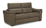 Orlando-Ray Leather Sofa, Loveseat and Chair Set - Taupe