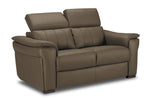 Orlando-Ray Leather Sofa and Loveseat Set - Taupe