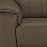 Orlando-Ray Leather Sofa - Taupe