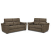 Orlando-Ray Ens. Sofa et causeuse en cuir – taupe