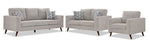 Orleans Sofa, Loveseat and Chair Set - Beige