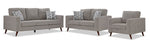 Orleans Sofa, Loveseat and Chair Set - Grey