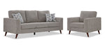 Orleans Sofa and Chair Set - Grey