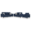 Orleans Ens. Sofa, causeuse et fauteuil – bleu 
