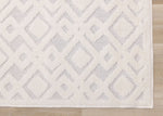 Arctic Echo 5'3" x 7'7" Diamond Area Rug - White