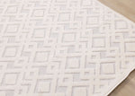 Arctic Echo 5'3" x 7'7" Diamond Area Rug - White