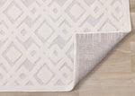 Arctic Echo 6'7" x 9'6" Diamond Area Rug - White