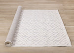 Arctic Echo 6'7" x 9'6" Diamond Area Rug - White
