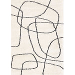 Pace 5'3" x 7'7" Outlinded Shapes Area Rug - Cream, Black