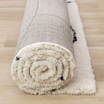 Pace 5'3" x 7'7" Outlinded Shapes Area Rug - Cream, Black