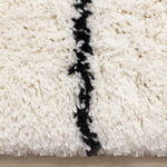 Pace 6'7" x 9'6" Outlinded Shapes Area Rug - Cream, Black