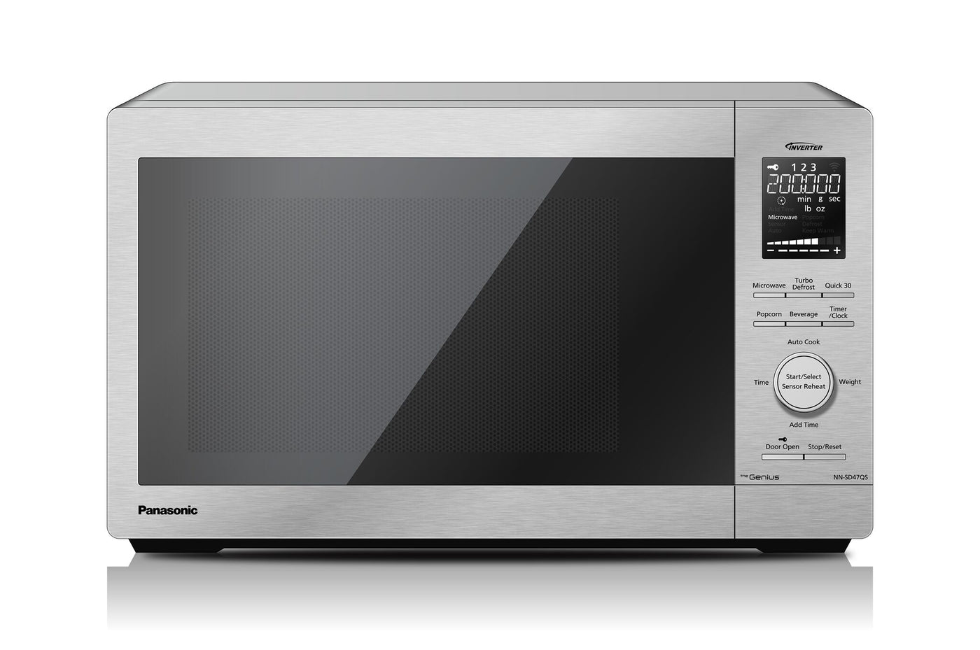 Panasonic Stainless Steel Countertop Microwave with Genius Sensor (0.9 Cu.Ft.) - NNSD47QS