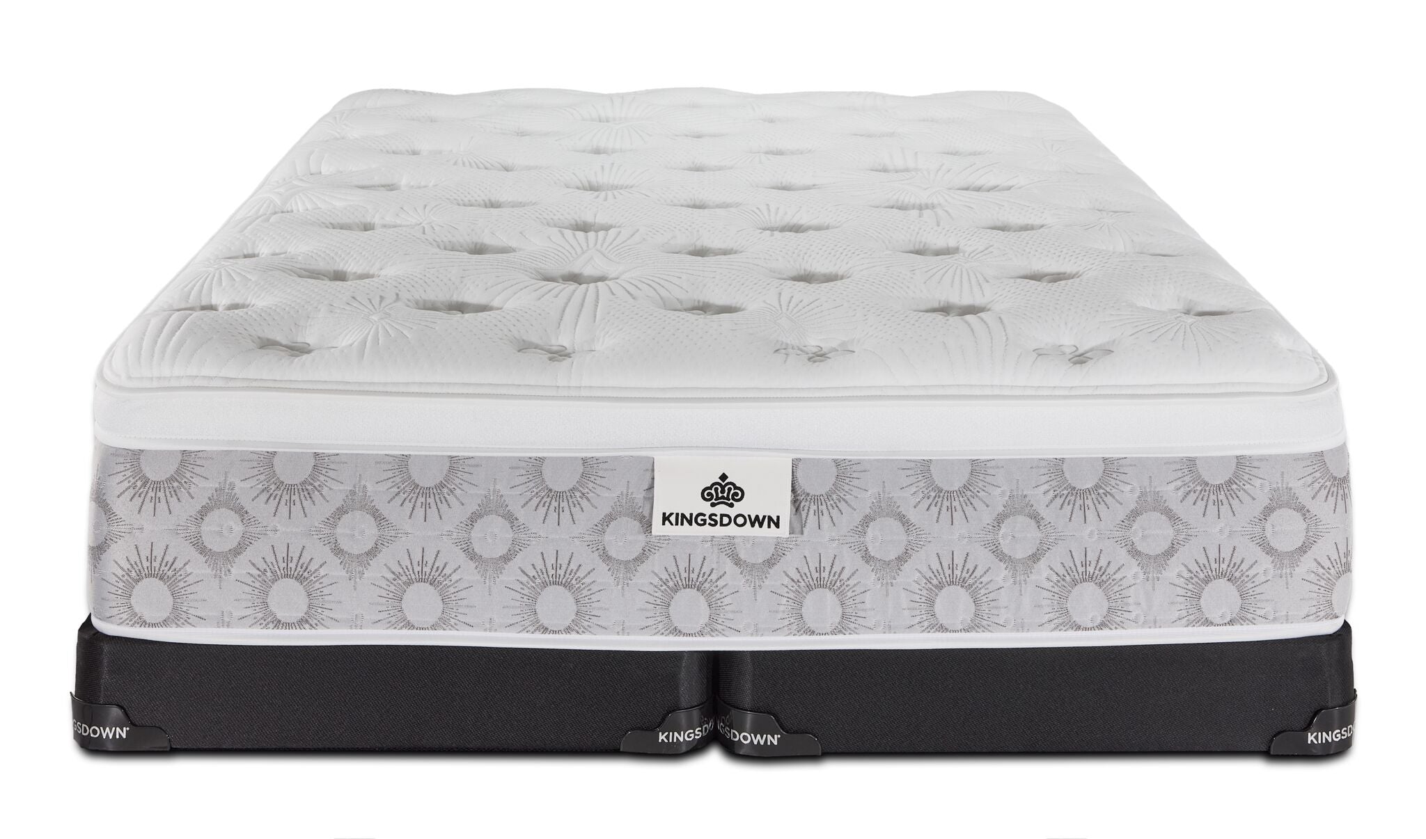 Kingsdown Paxton Medium Euro Top King Mattress and Split Low Profile Boxspring Set