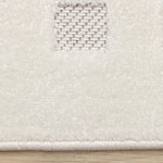 Pearl Grid 6'7" x 9'6" Grid Design Area Rug - White