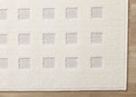 Pearl Grid 6'7" x 9'6" Grid Design Area Rug - White
