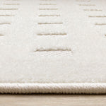 Pearl Grid 5'3" x 7'7" Grid Design Area Rug - White