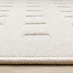 Pearl Grid 6'7" x 9'6" Grid Design Area Rug - White