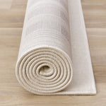 Pearl Grid 5'3" x 7'7" Grid Design Area Rug - White