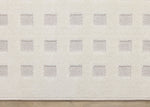 Pearl Grid 6'7" x 9'6" Grid Design Area Rug - White