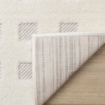 Pearl Grid 5'3" x 7'7" Grid Design Area Rug - White
