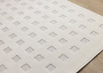 Pearl Grid 6'7" x 9'6" Grid Design Area Rug - White