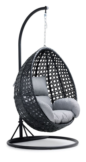 Pearl Chaise coquille de jardin – noir, gris