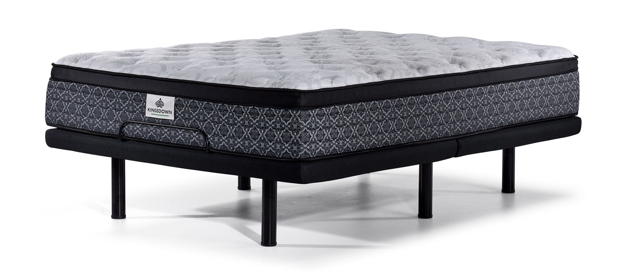 Kingsdown Percy Medium Euro Top King Mattress and L2 Motion Pro Adjustable Base