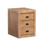 Plum Creek Sierra Brown filing cabinet with three drawers, casters and oil-rubbed bronze hardware