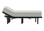 Side view of the Kingsdown Quinlan Plush Euro Top queen split-head mattress with the head raised