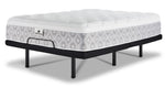 Kingsdown Quinlan Plush Euro Top queen mattress on an L2 Pro adjustable base in the flat position
