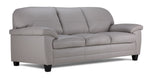 Raphael Leather Sofa, Loveseat and Chair Set - Cloud Grey