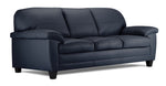 Raphael Leather Sofa and Chair Set -Navy