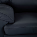 Raphael Leather Loveseat - Navy