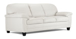 Raphael Leather Sofa, Loveseat and Chair Set - Silver Grey