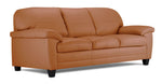 Raphael Leather Sofa and Loveseat Set- Saddle
