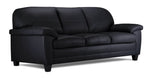 Raphael Leather Sofa and Loveseat Set - Raven