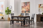 Caylie Noir 6-Piece Dining Set - Ebony, Driftwood