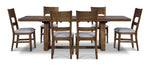 Raylan 7-Piece Extendable Dining Set - Brown