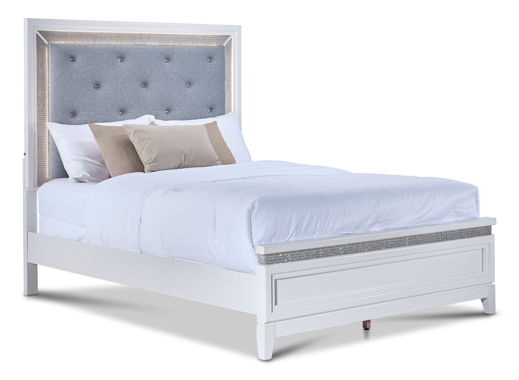 Reflections 3 - Piece Queen Bed - White