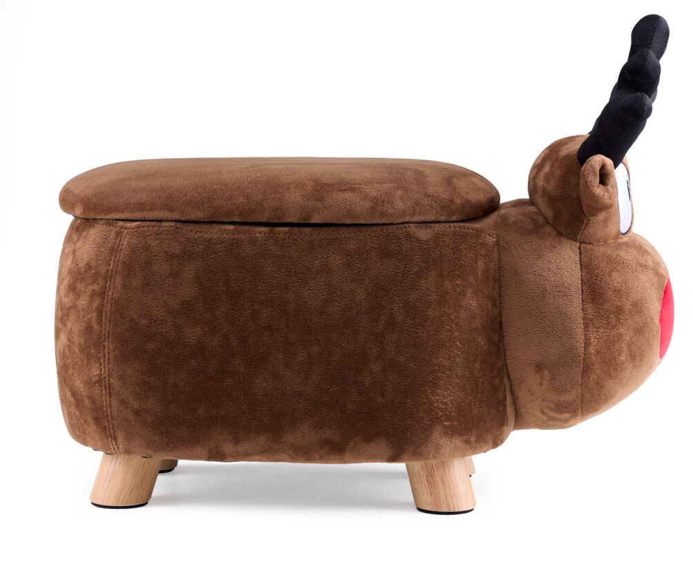 Reindeer Storage Ottoman - Brown