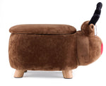 Reindeer Storage Ottoman - Brown