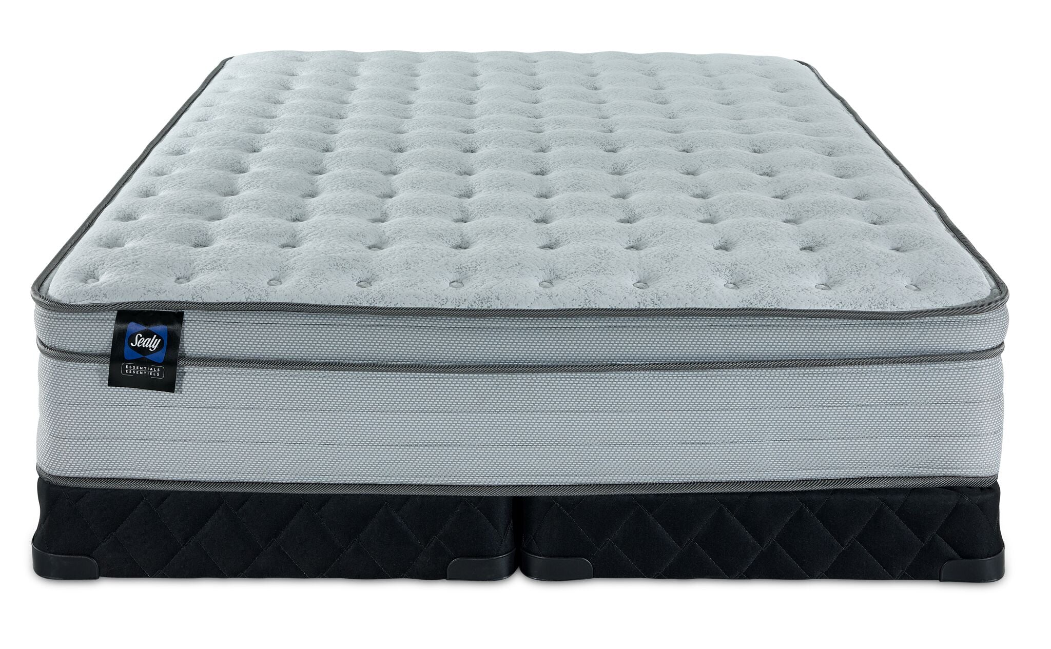 Sealy® Essentials Remy II Firm Eurotop Queen Mattress and Low-Profile Split Boxspring