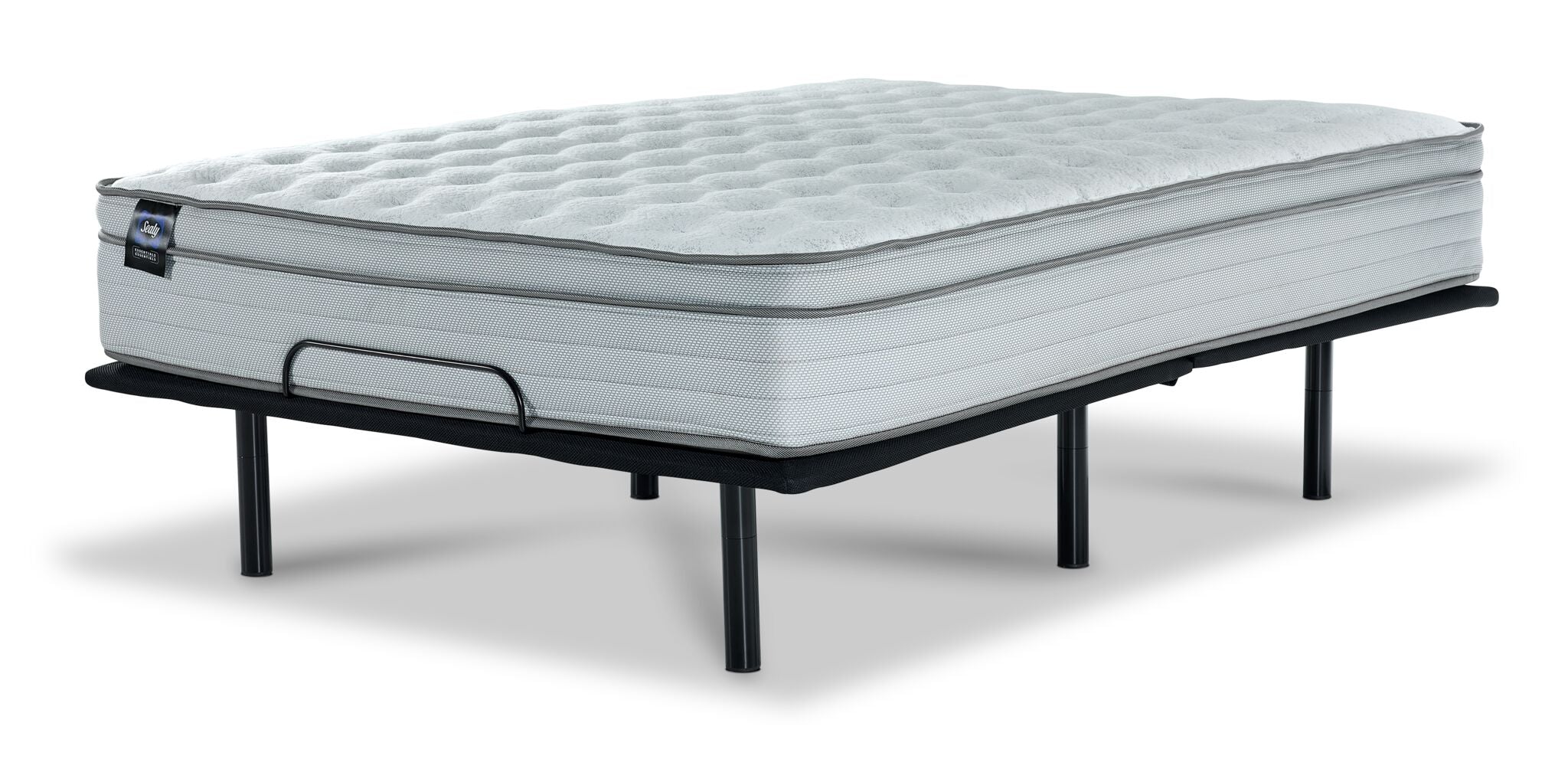 Sealy® Essentials Remy II Firm Eurotop King Mattress and L2 Motion Adjustable Base 2.0