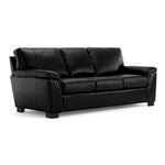 Reynolds Leather Sofa and Chair Set - Black